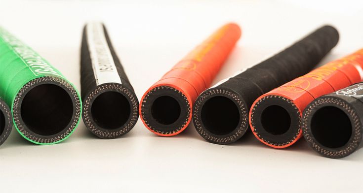Reinforced industrial hoses cross section showing multi ply textile braid reinforcement layers by Nova Beltech