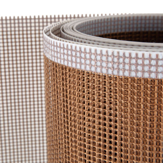 PTFE coated fiberglass open mesh conveyor belt roll with reinforced edges by Nova Beltech