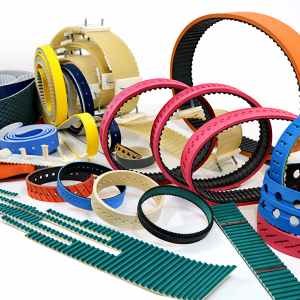Custom industrial timing belts with cleats, special backings, and vacuum holes by Nova Beltech
